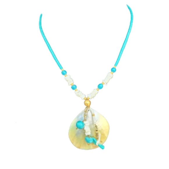 Vintage Hippie MOP‎ beachy Necklace - Picture 1 of 7